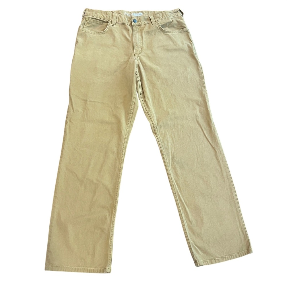 Carhartt Relaxed Fit Canvas Work Pants Tan Mens 35x32 Straight Leg Utility